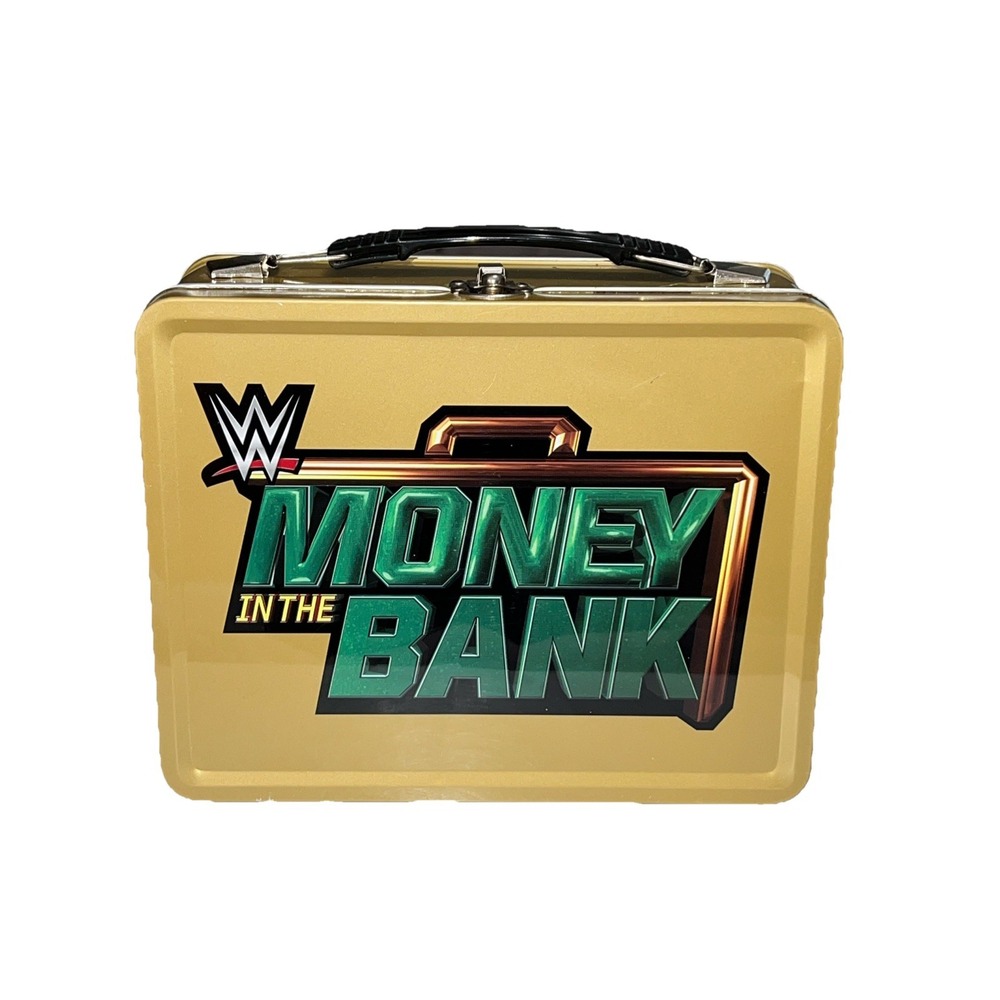 Wwe Money In The Bank Replica Lunch Box 2015 Wrestling Collectable‎ Gold Metal